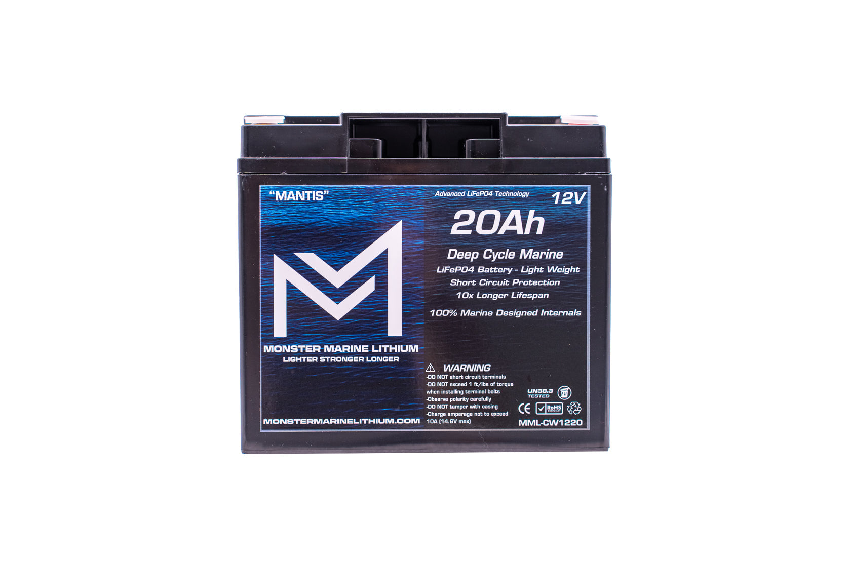 12v 20Ah Deep Cycle Lithium Marine Battery "MANTIS"