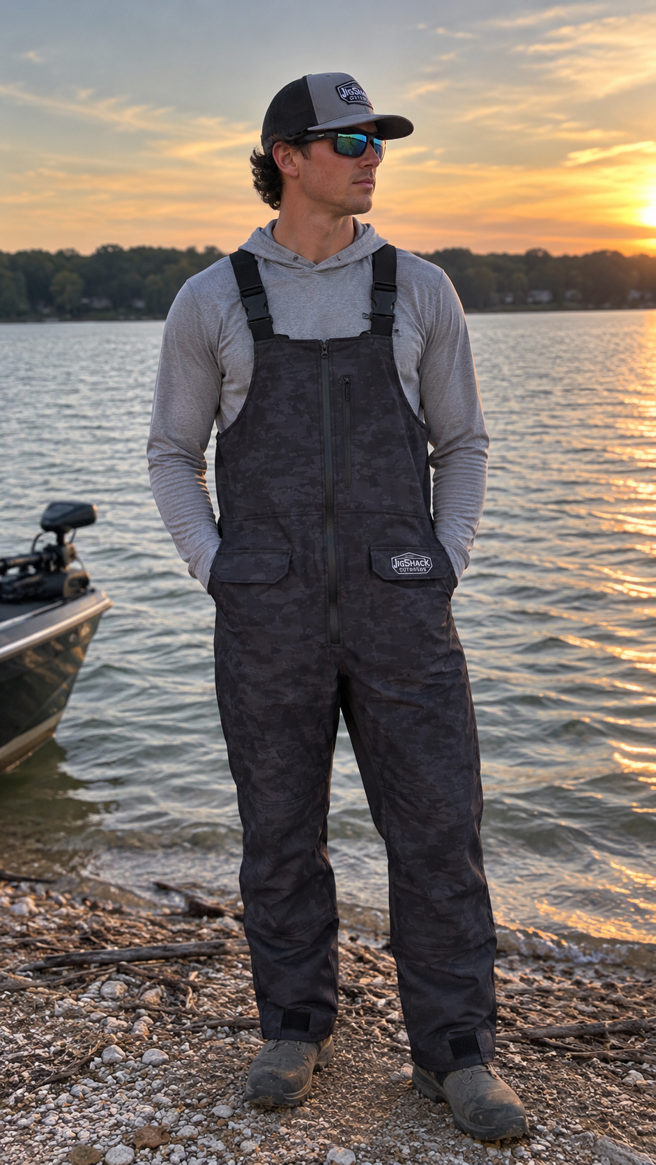 Available Now! Jig Shack Outdoors All Weather Waterproof Rain Bibs (Recommended to Size Down)