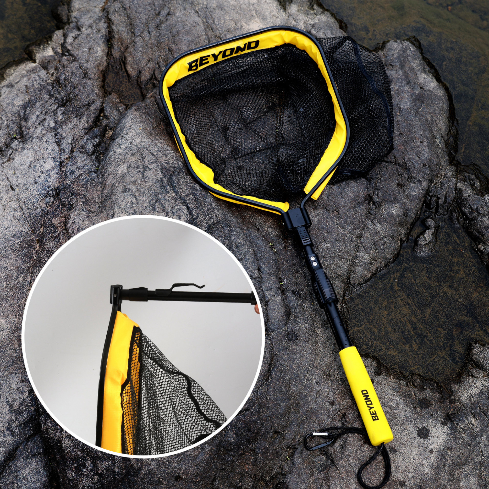 Beyond Floating Fishing Net with Telescopic Handle - Foldable Landing Net