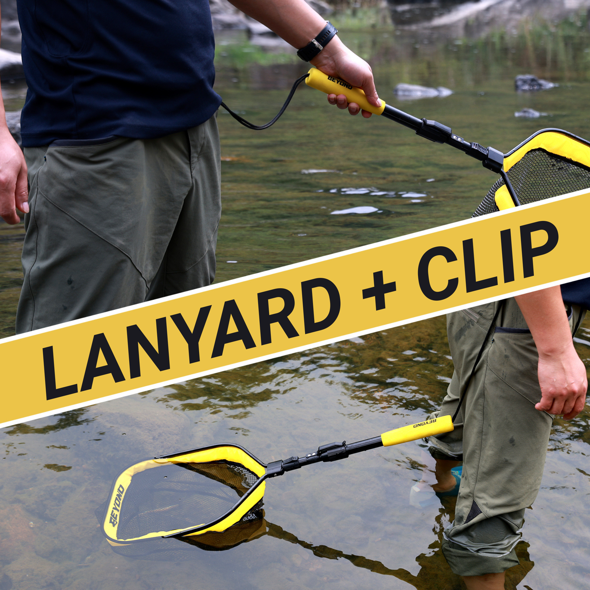 Beyond Floating Fishing Net with Telescopic Handle - Foldable Landing Net