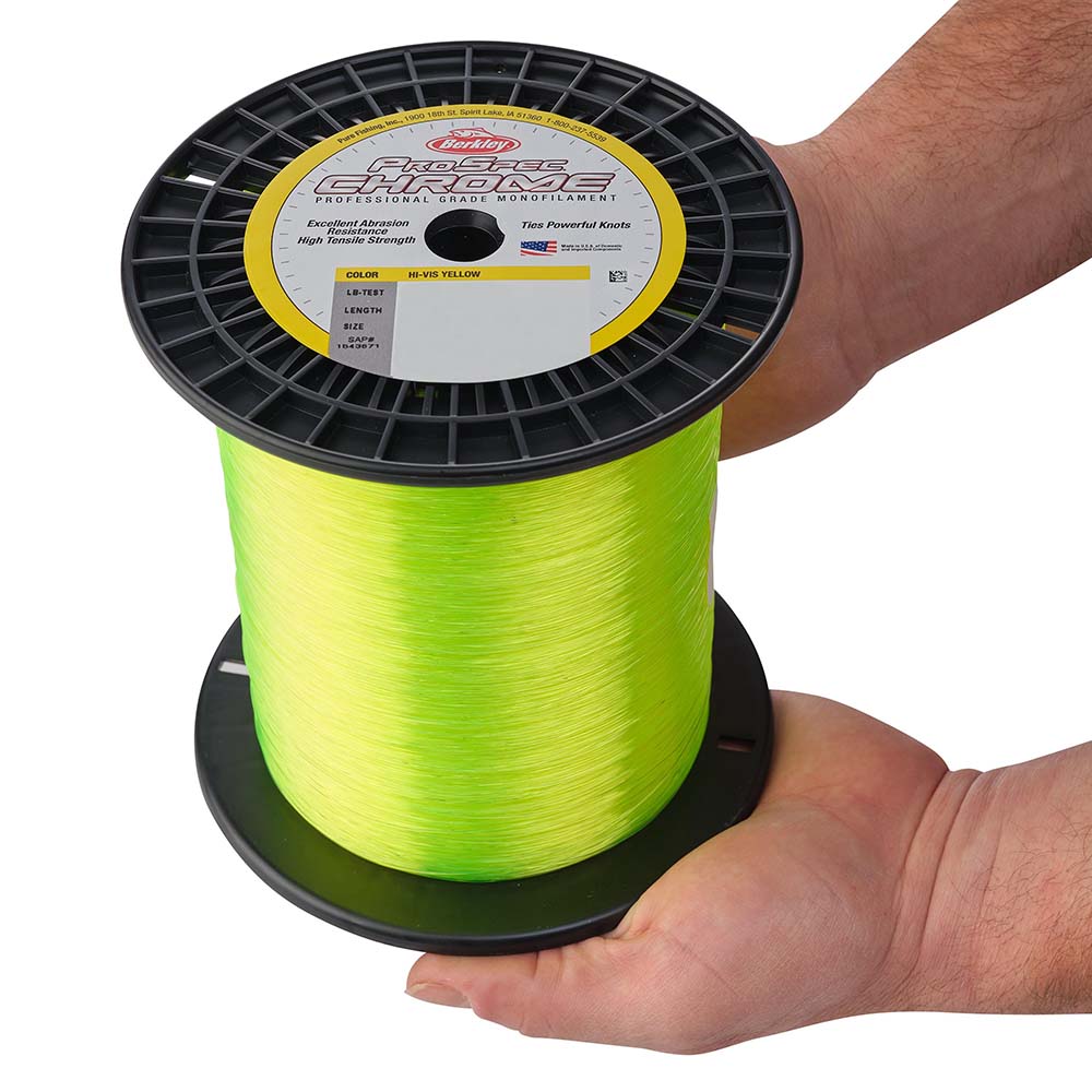 Berkley ProSpec Chrome HiVis Yellow Monofilament  80 lb  3750 yds  PSC5B80HVY 1543433