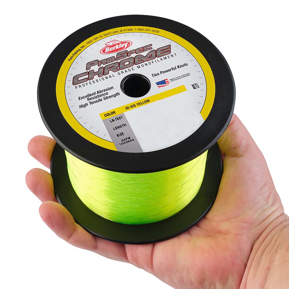Berkley ProSpec Chrome HiVis Yellow Monofilament  25 lb  1000 yds  PSC1B25HVY 1543665