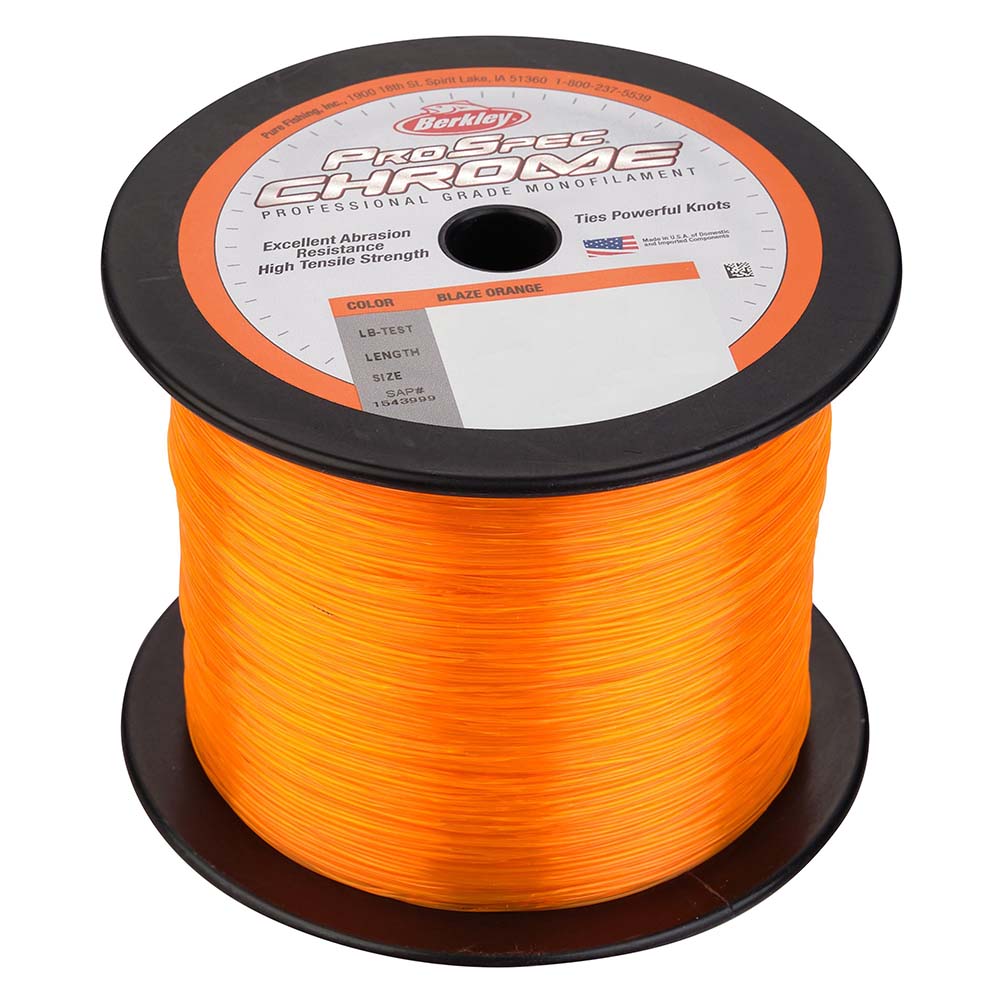 Berkley ProSpec Chrome Blaze Orange Monofilament  20 lb  1000 yds  PSC1B2080 1543996