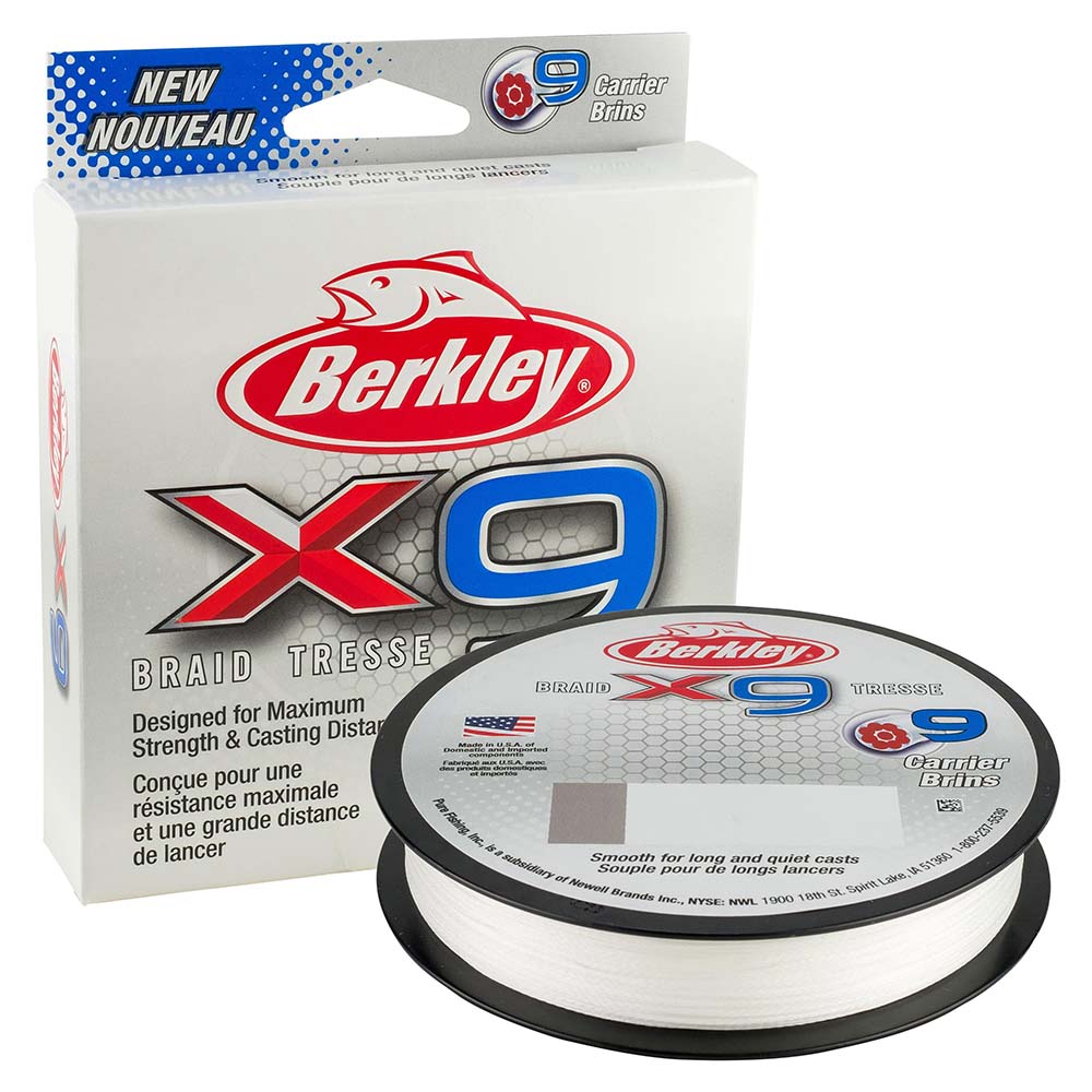 Berkley x9 Braid Crystal  8lb  328 yds  X9B3308CY 1486895