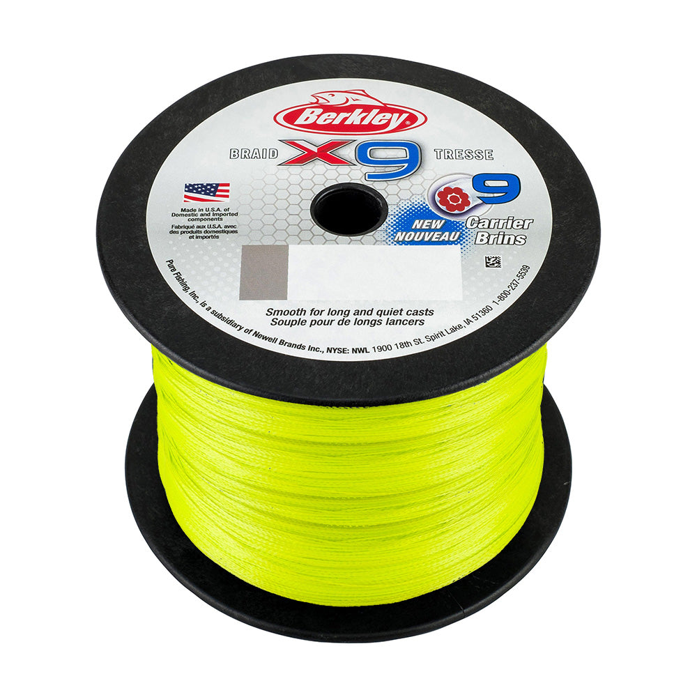 Berkley x9 Flame Green Braid  40lb  2188 yds  X9BBK40GG 1486876