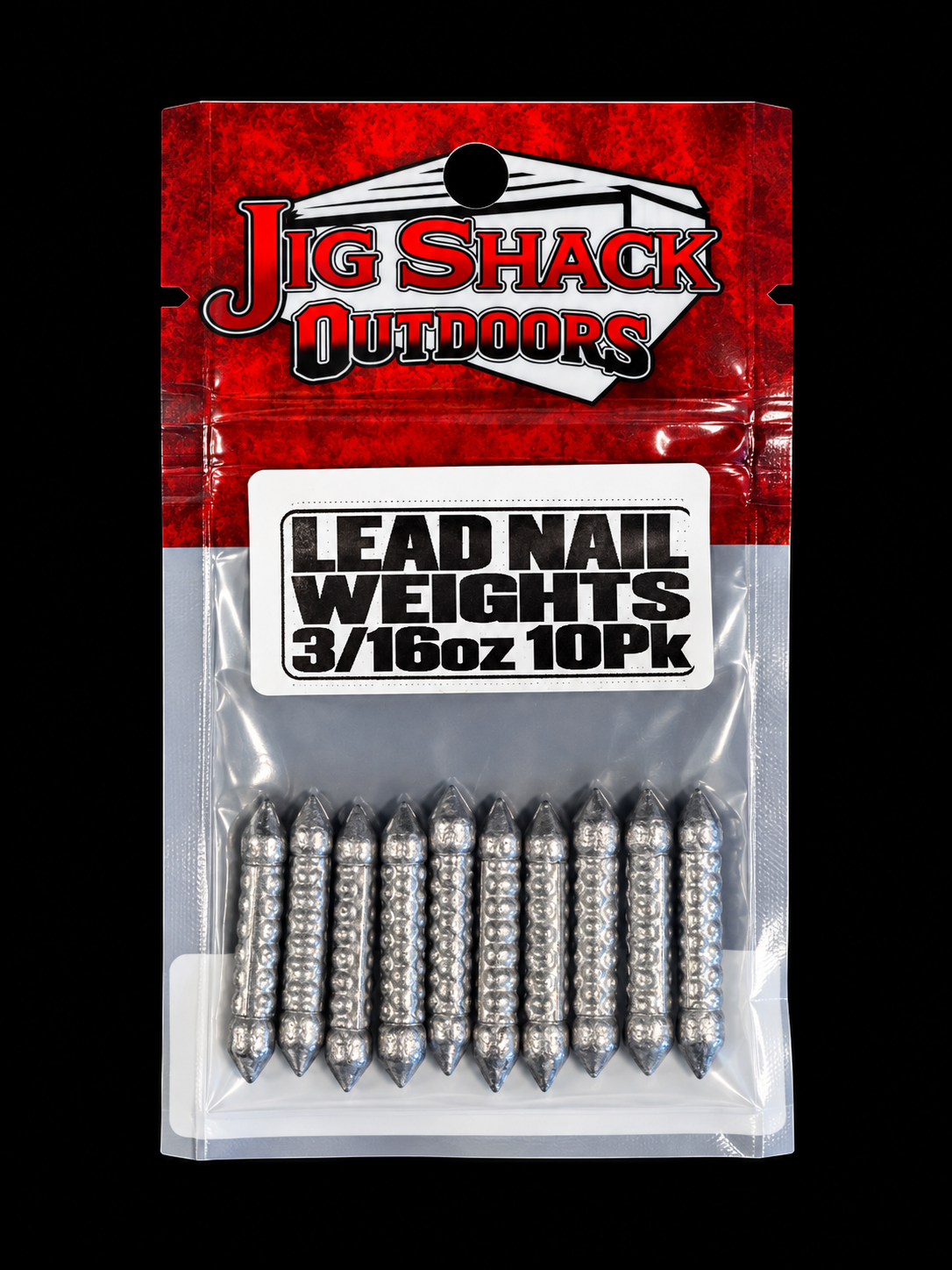 Jig Shack Premium Lead Nail Weights (10 Pack) - Multiple Sizes!