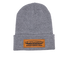 Leather Patch Beanie