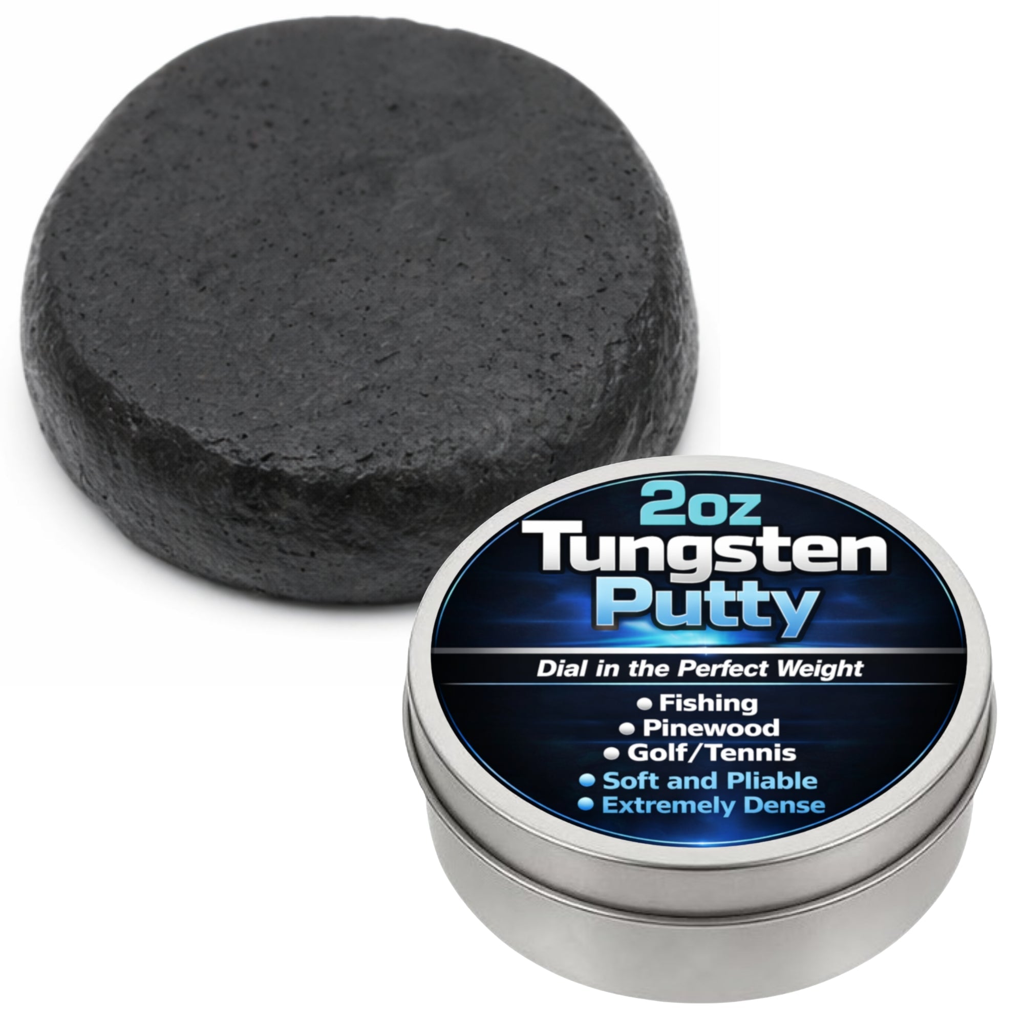 Reaction Tackle Tungsten Putty 60g/2.1oz -Fishing, Pinewood Derby, Golf, tennis
