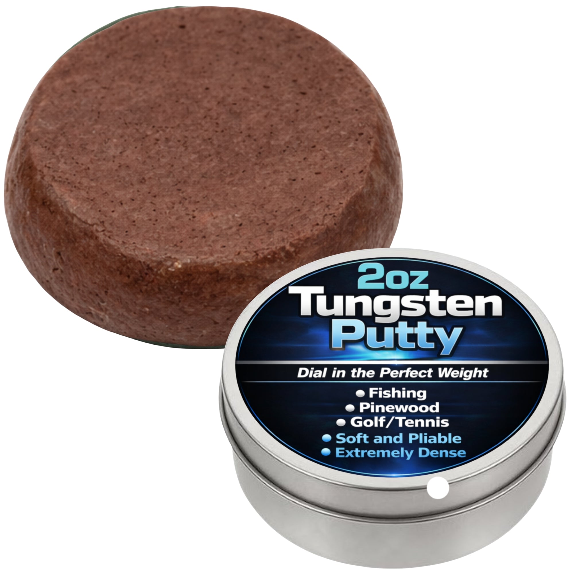 Reaction Tackle Tungsten Putty 60g/2.1oz -Fishing, Pinewood Derby, Golf, tennis