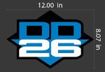 DD26 Fishing Carpet Decal 12" x 8"
