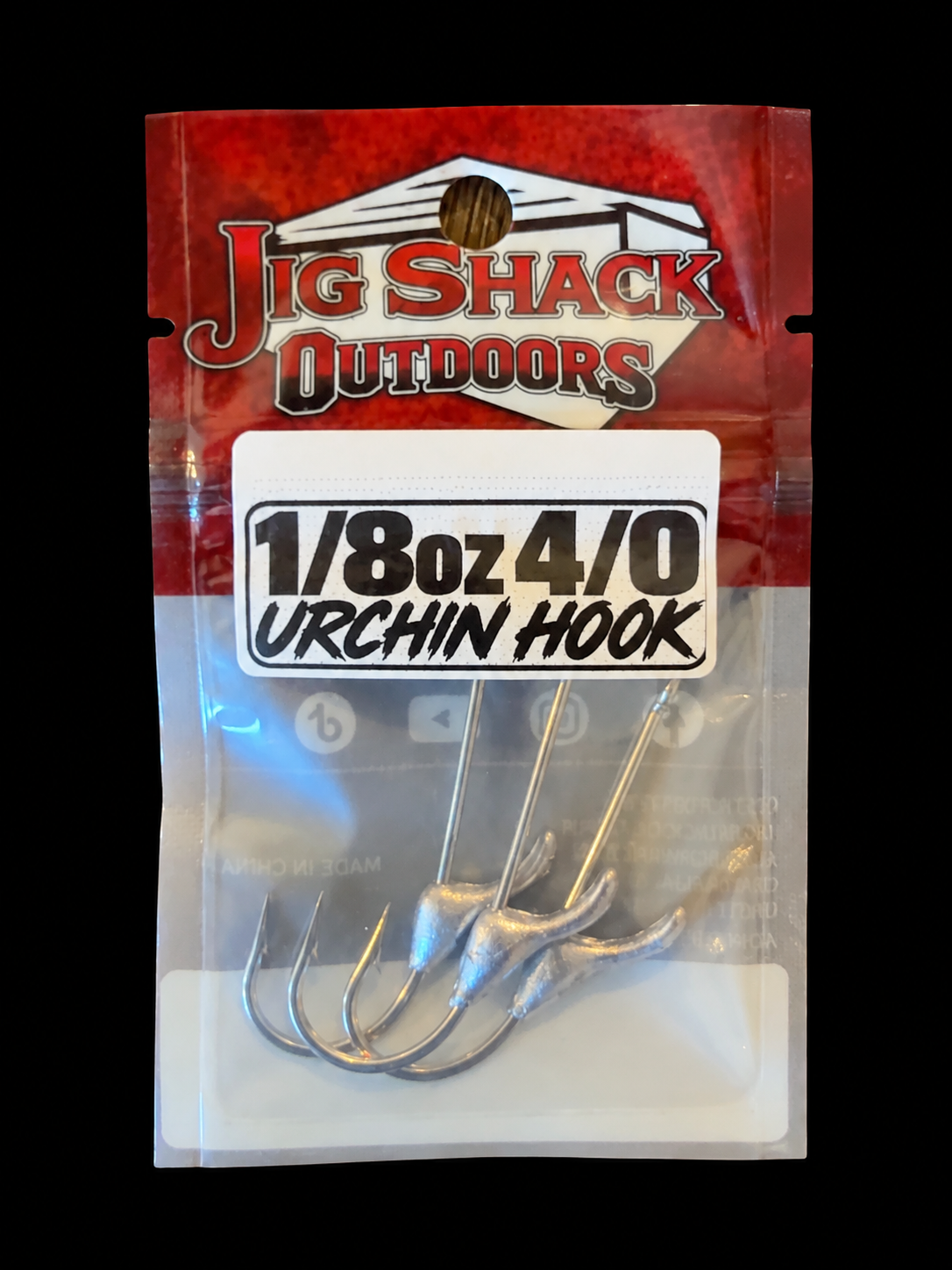 Single Weighted Urchin Saddle Hooks (3 Pack) - Straight Shank