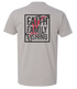 Vicious Faith, Family & Fishing Tee - Premium Gray