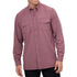 Maroon Pearl Snap Shirt | Long Sleeve