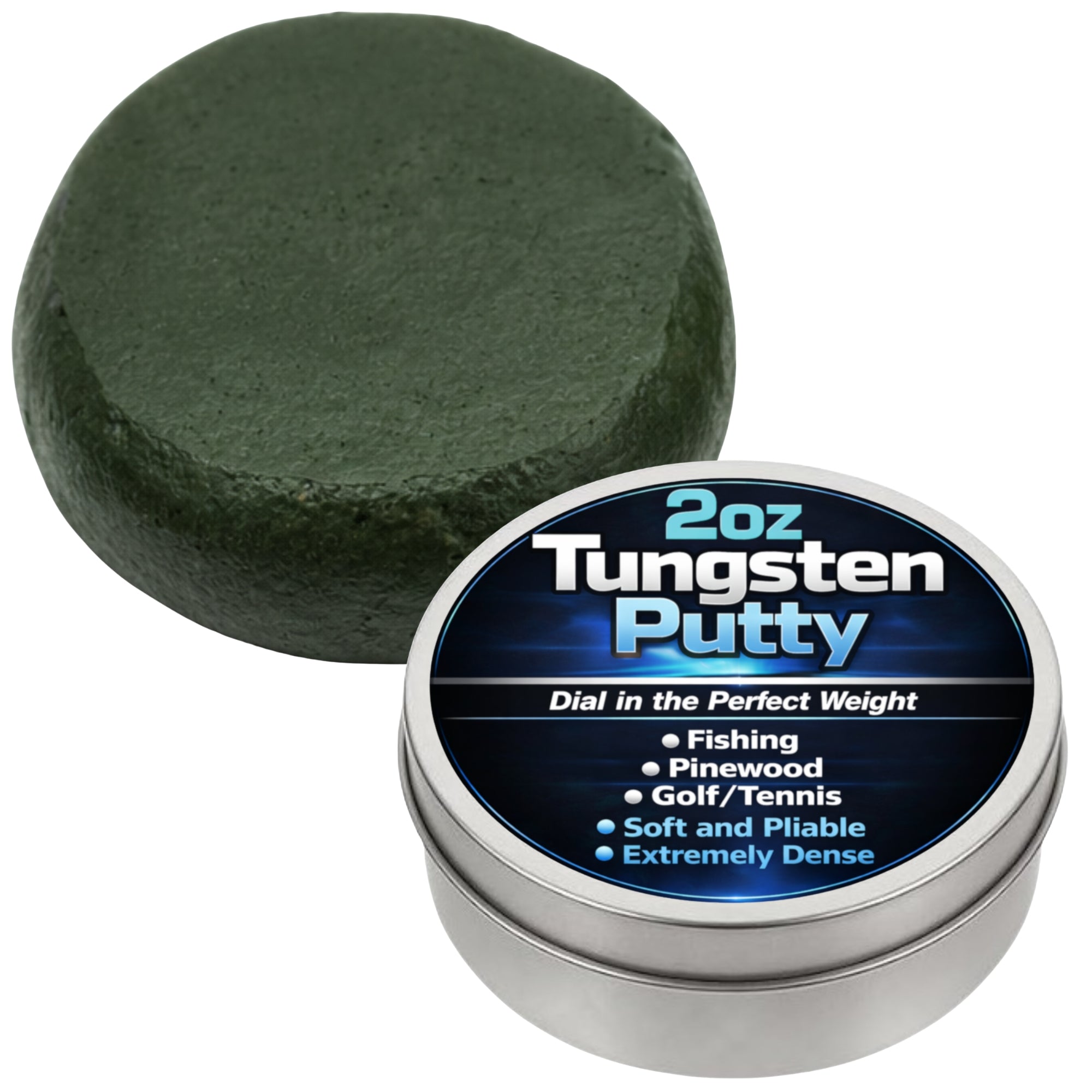 Reaction Tackle Tungsten Putty 60g/2.1oz -Fishing, Pinewood Derby, Golf, tennis