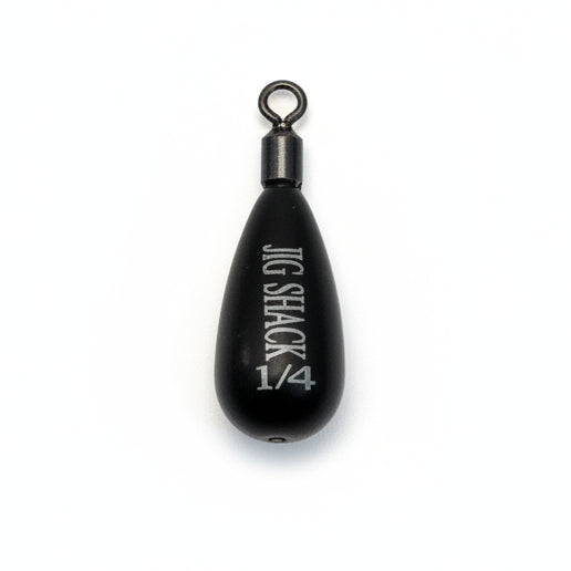 Tungsten Tear Drop Loop Eye Weights - Swivel Eye - (Per 1) Jig Shack Exclusive