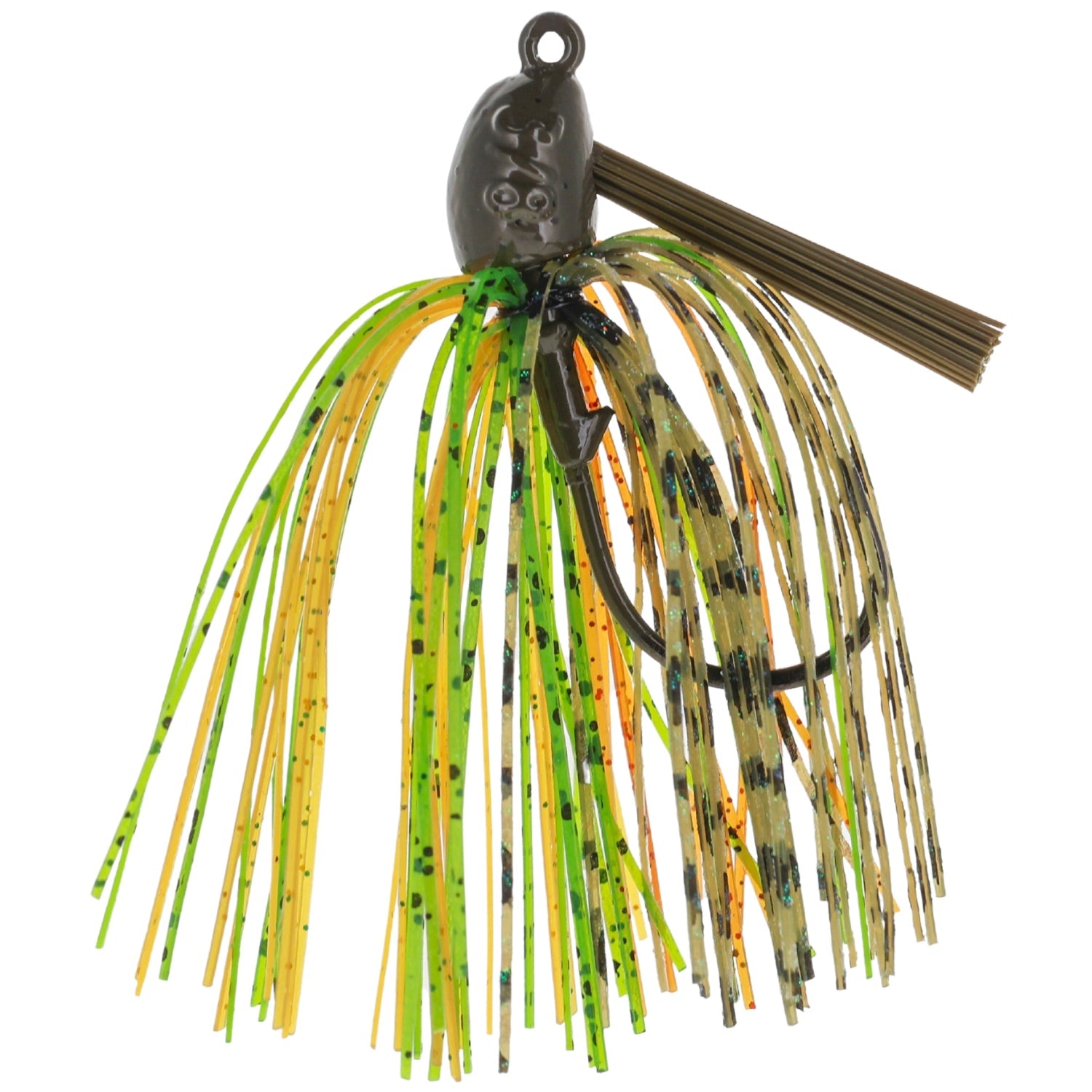 bass weedless lures Reaction Tackle Lead Swim Jigs – Premium Weedless Bass Fishing Lures- 3 Pack - Perch / 1/2 oz