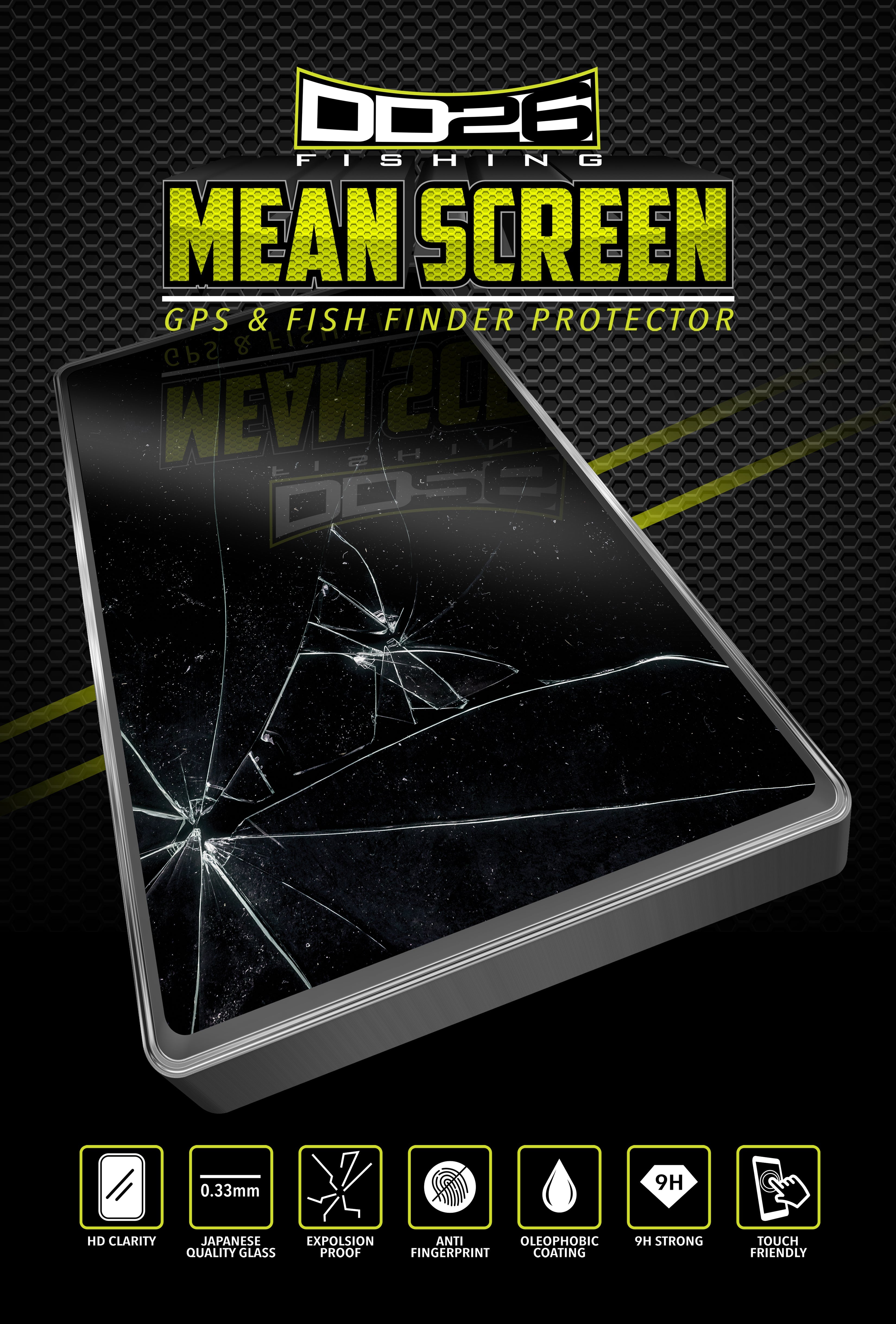 40% OFF!!  DD26 Fishing Mean Screen Anti Glare tempered glass that fits the Humminbird Solix 15 all Gens