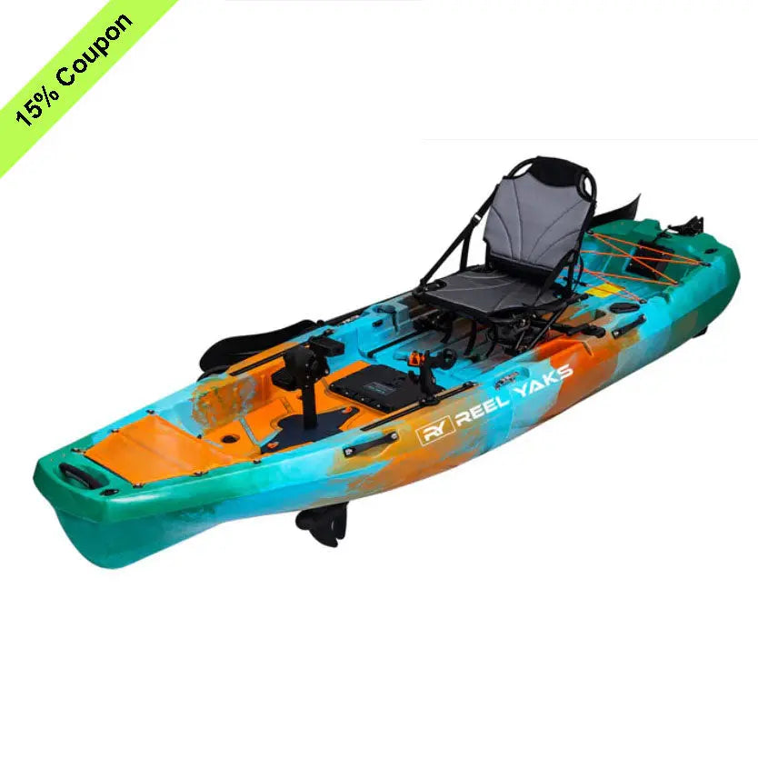 10ft Radar Modular Propeller Drive Pedal Fishing Kayak | 430lbs Capacity | 2 Piece