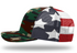 Shut Up & Fish Flag Patch - Green Camo/USA Flag