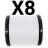 Reaction Tackle X8 Braided Fishing Line - NO FADE White 8 Strand - NEW