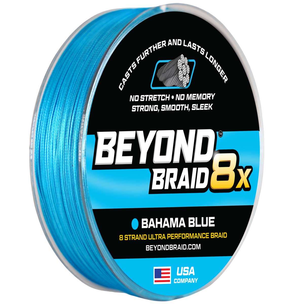 Beyond Braid Bahama Blue 8X Ultra Performance 8 Strand Braided Line