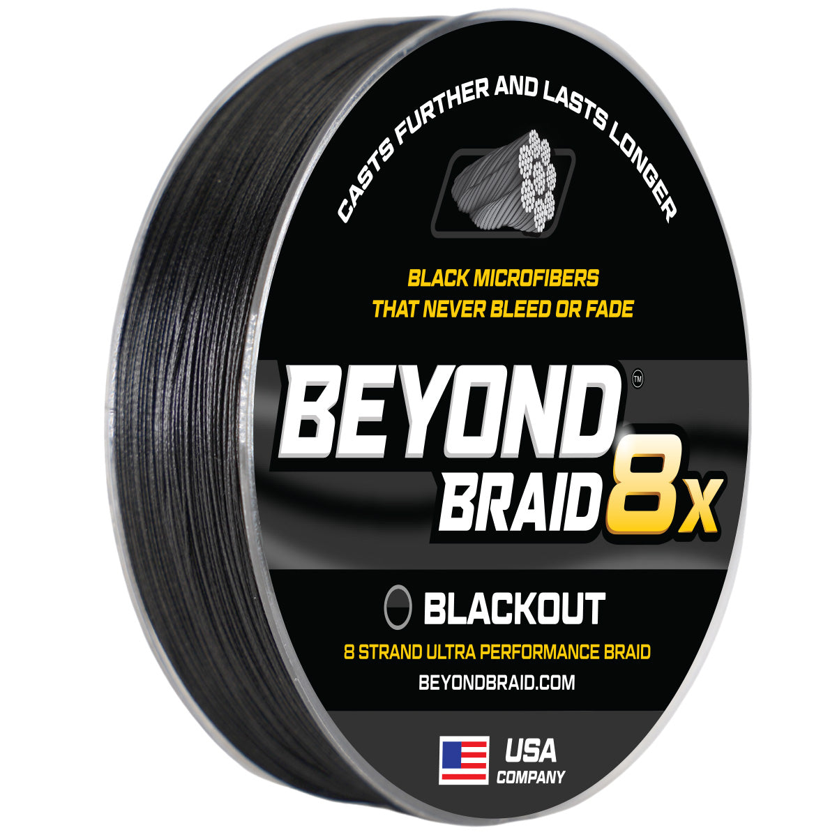 Beyond Braid Blackout 8X No Fade Braid - Ultra Performance 8 Strand