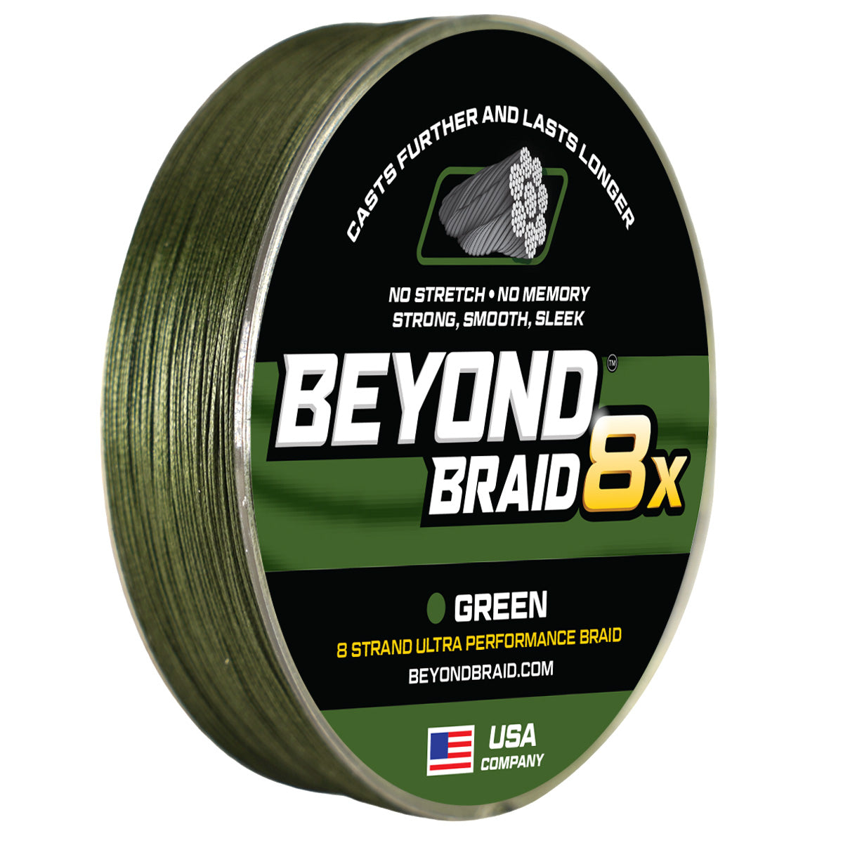 Beyond Braid Green 8X Ultra Performance 8 Strand Braided Line