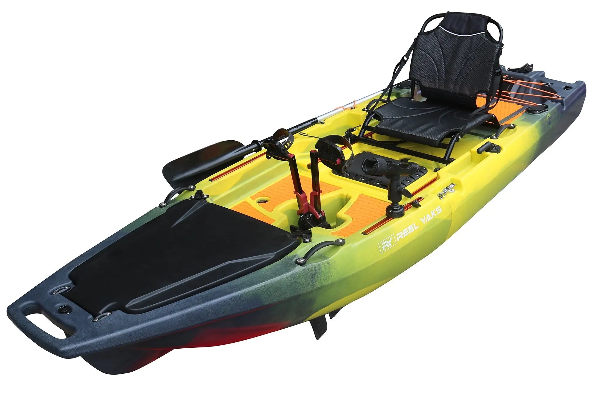 13.8ft Rocket Fin Drive Tandem & Solo Modular Fishing Kayak | Fin Drive | 550lbs Capacity | 3 Piece