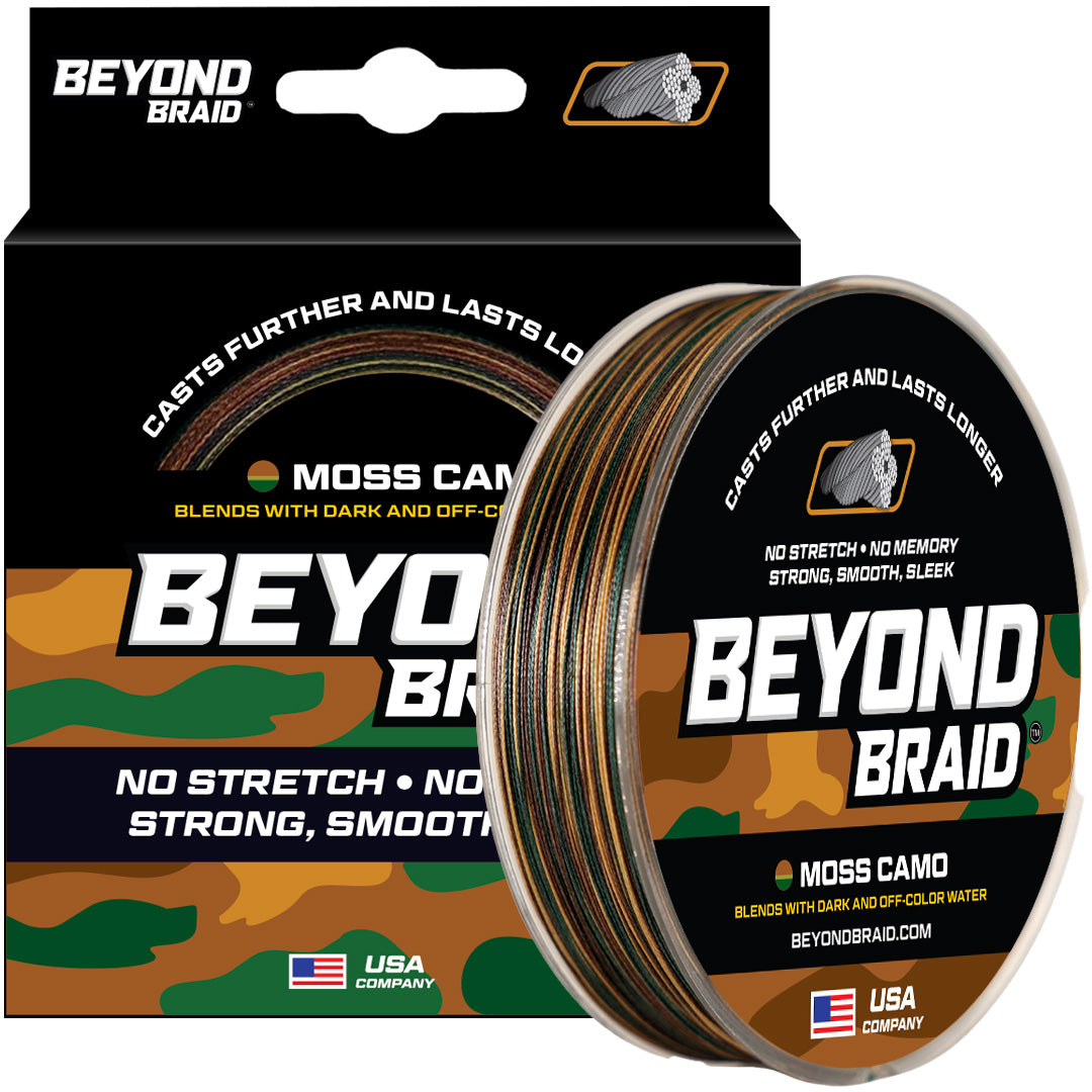 Beyond Braid Moss Camo Braided Line - 300 to 2000 Yard Spools