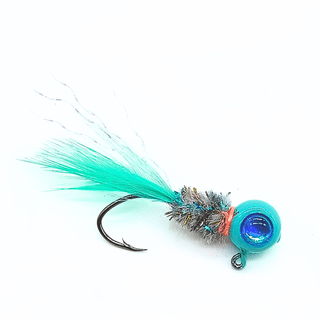 Hand Tied Crappie Jigs  - Rooster Hackle Tail
