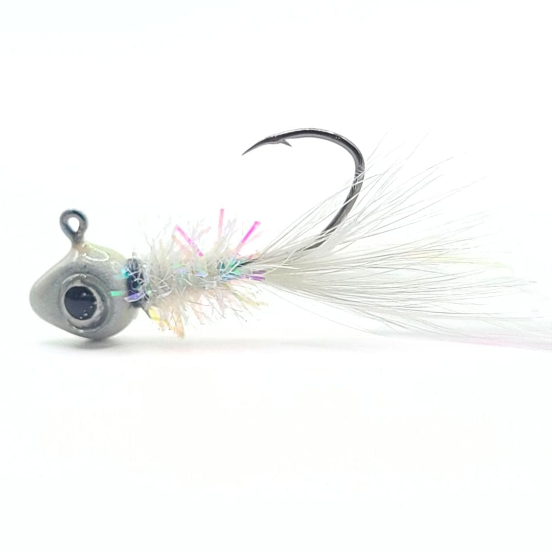 Hand Tied Crappie Jigs  - Rooster Hackle Tail