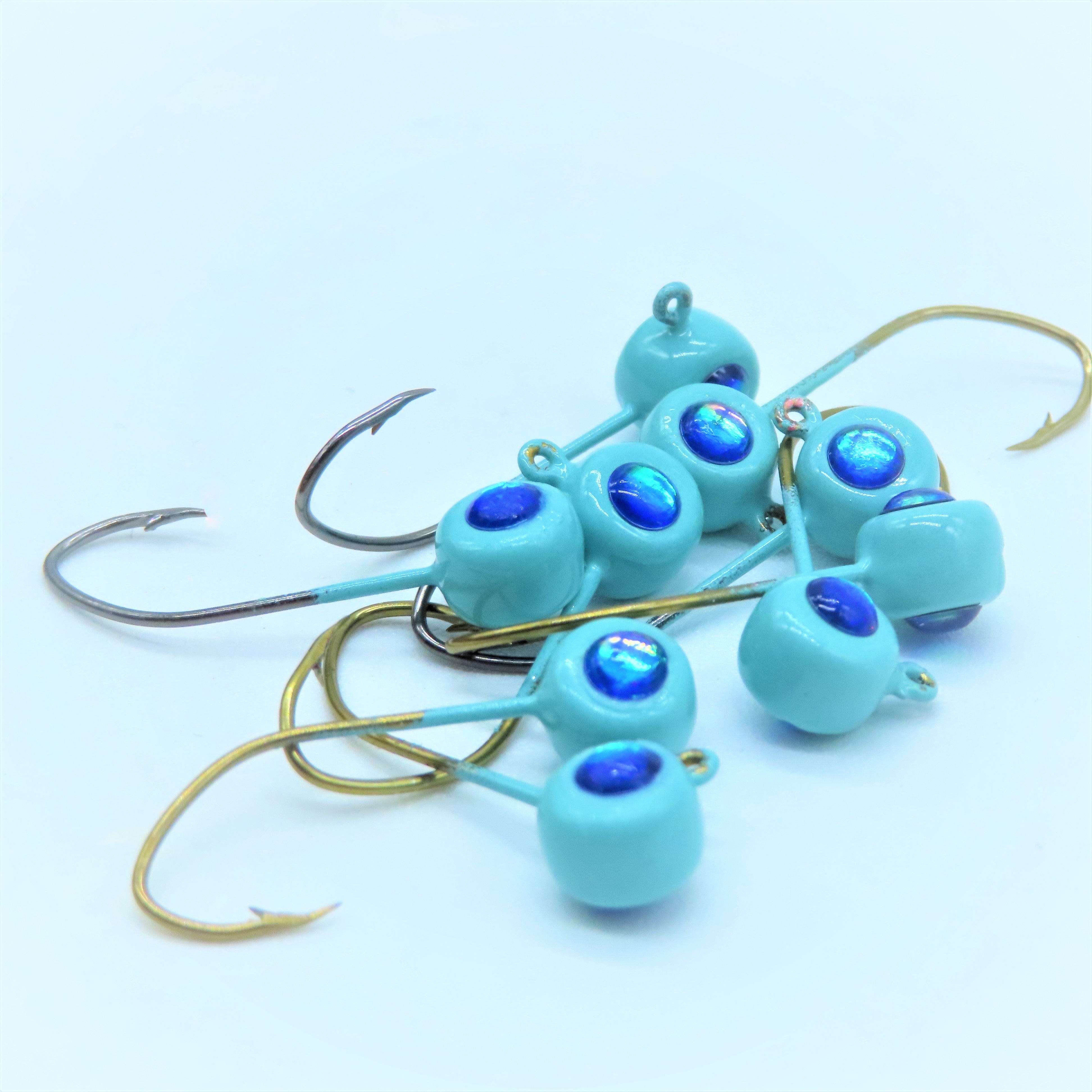 Free Style Jig Heads - 3D Eyes - 12 Pack - No Collar