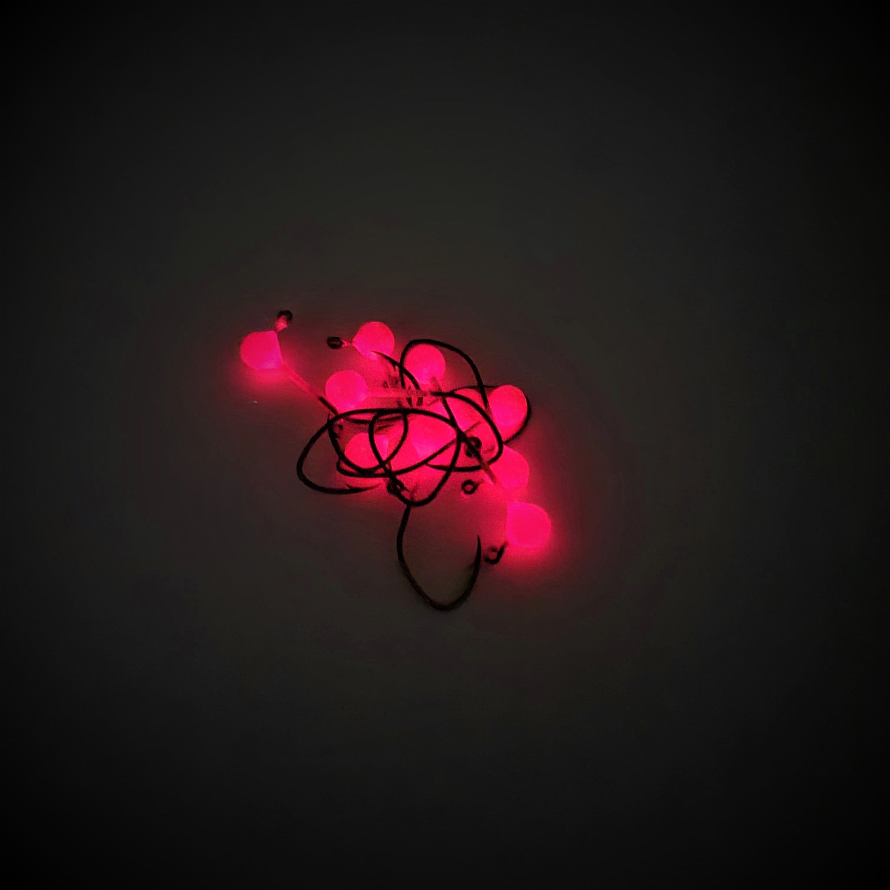 Glow Jig Heads - 1/32- 1/16 - 1/8 - 12 Pack - No Collar