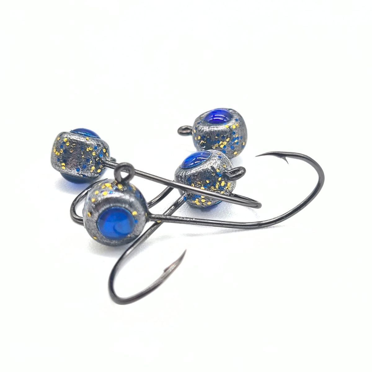 Free Style Jig Heads - 3D Eyes - 12 Pack - No Collar