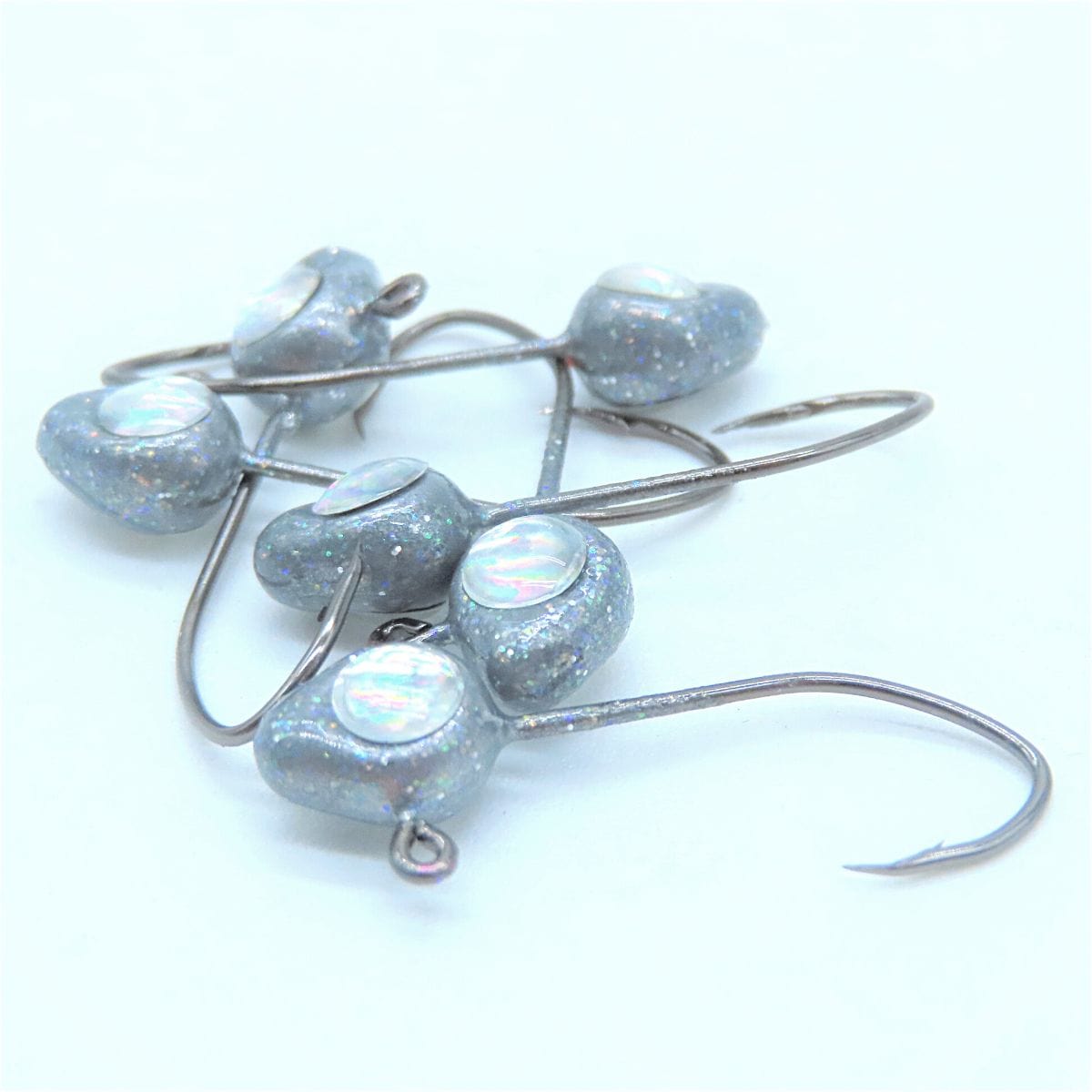 Free Style Minnow Jig Heads - 3D Eyes - 12 Pack - No Collar