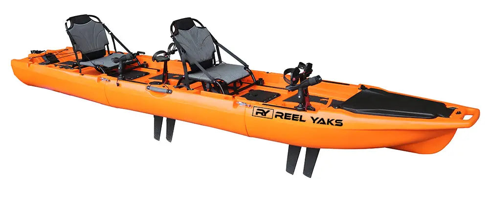 13.8ft Rocket Fin Drive Tandem & Solo Modular Fishing Kayak | Fin Drive | 550lbs Capacity | 3 Piece