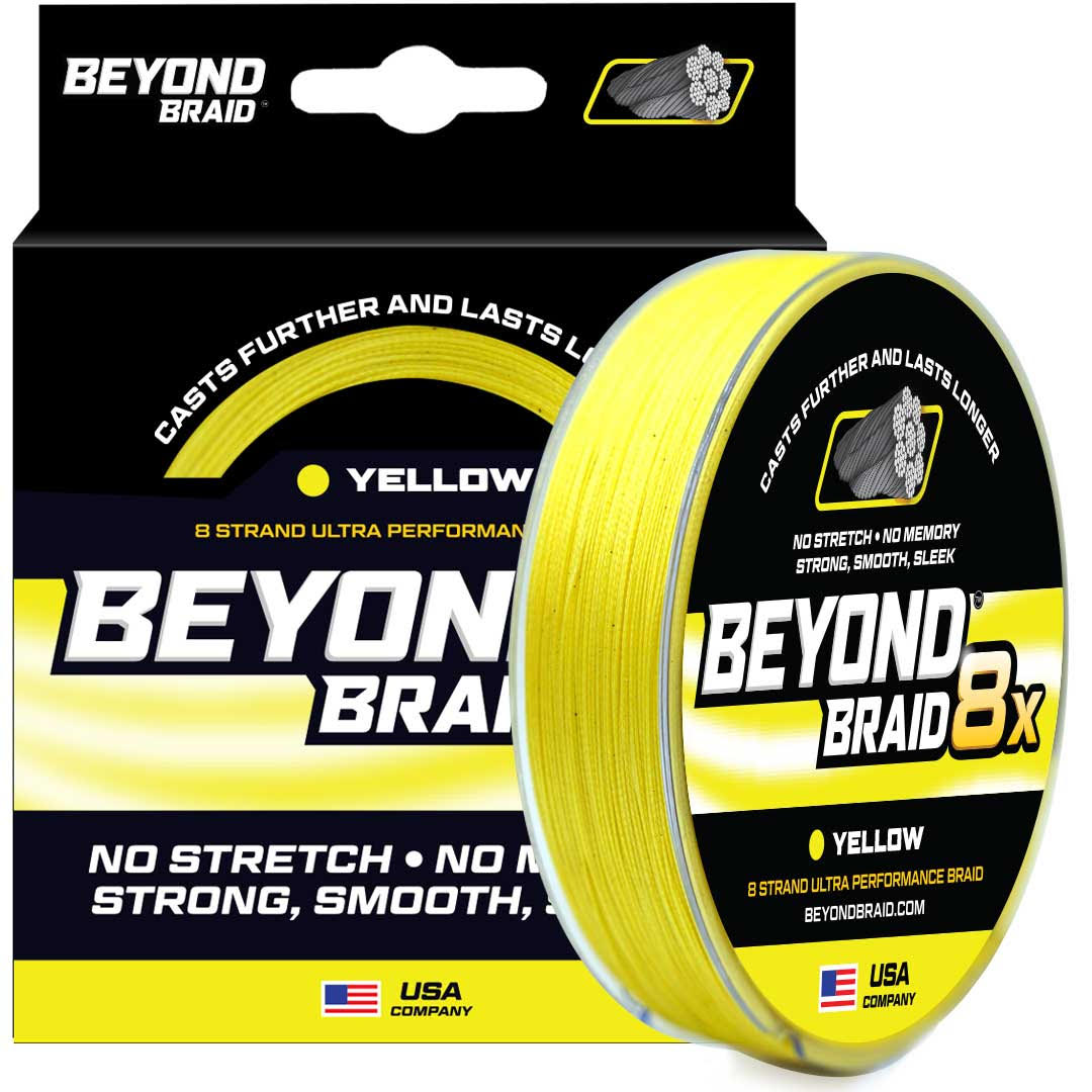 Beyond Braid Yellow 8X Ultra Performance 8 Strand Braided Line